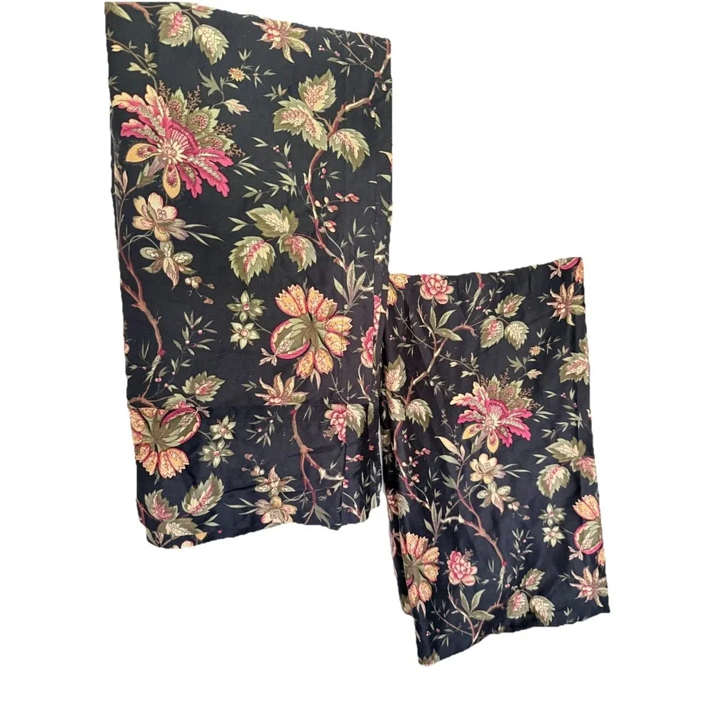 Waverly Felicite Noir Window Panel - 100% Cotton - 50